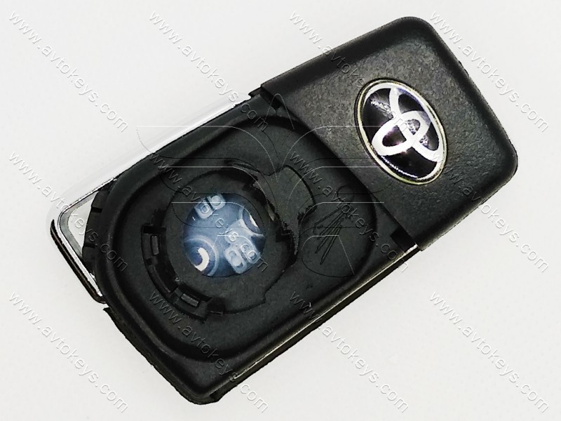 Корпус викидного ключа Toyota, 2+1 кнопки, з місцем під батарейку 2016, лезо TOY51