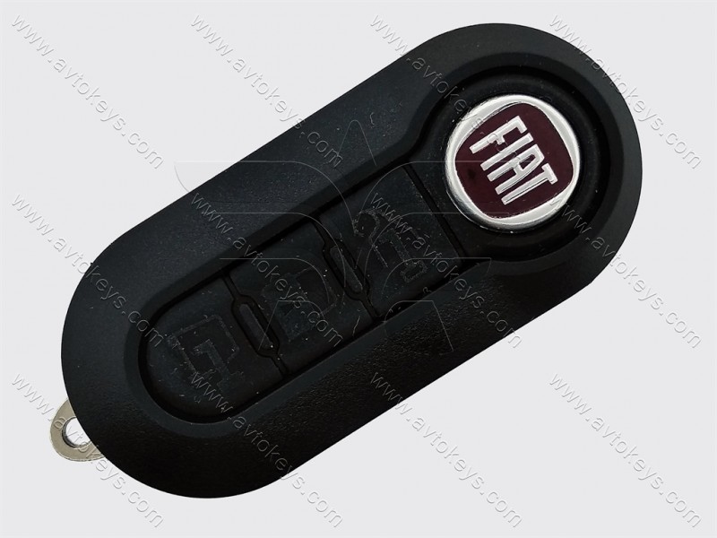 Корпус викидного ключа Fiat, 3 кнопки, лезо SIP22, тип 2, чорні кнопки