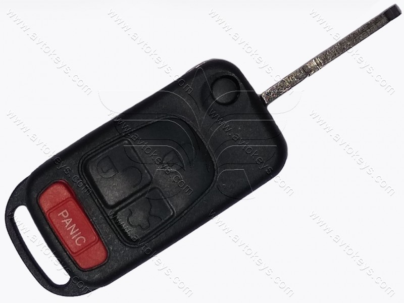 Корпус викидного ключа Mercedes ML-class та інші, 3+1 кнопки, лезо HU39