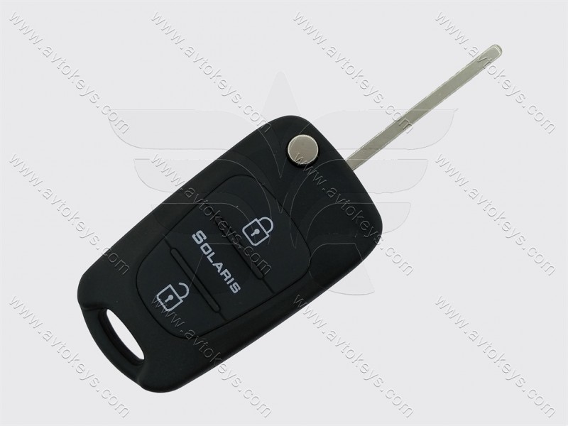 Корпус викидного ключа Hyundai Solaris 3 кнопки, лезо HYN17