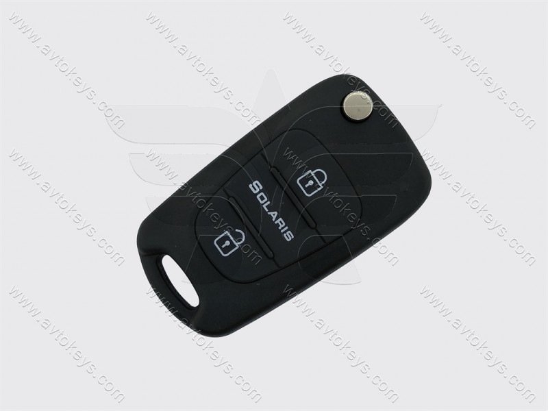Корпус викидного ключа Hyundai Solaris 3 кнопки, лезо HYN17