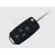 Корпус викидного ключа Volkswagen 4+1 кнопки, лезо HU66
