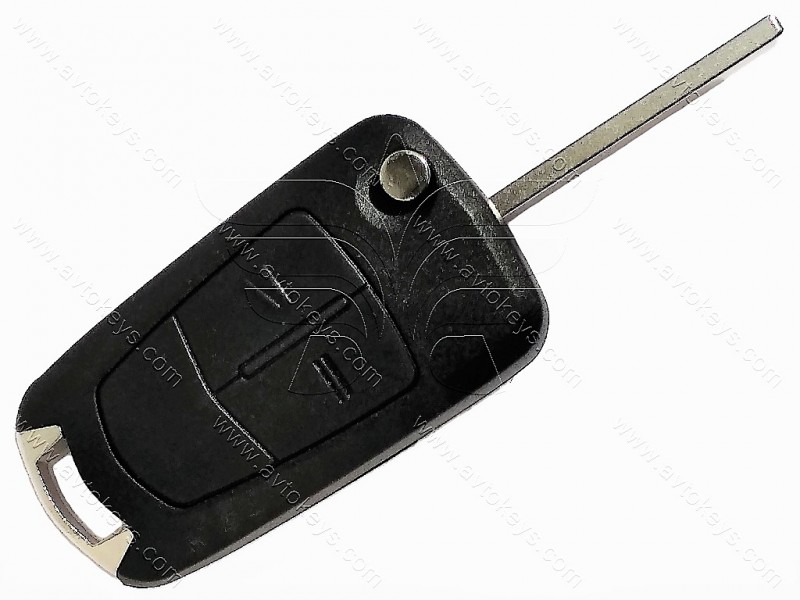 Корпус викидного ключа Opel 2 кнопки, лезо HU100