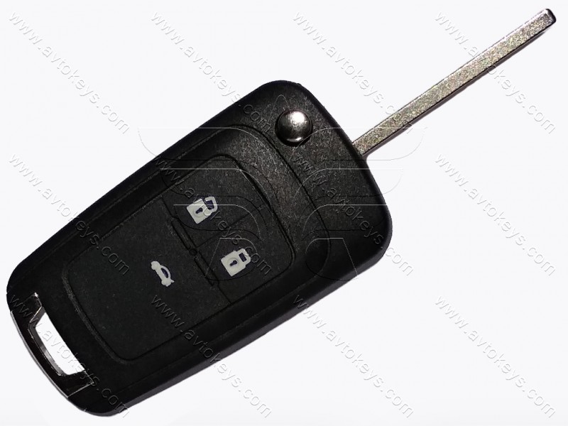 Корпус викидного ключа Chevrolet 3 кнопки, лезо HU100