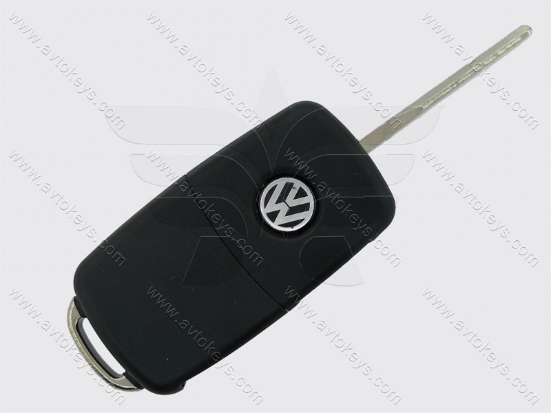Корпус викидного ключа Volkswagen, Skoda, Seat, 2 кнопки, лезо HU66, з 2011 року