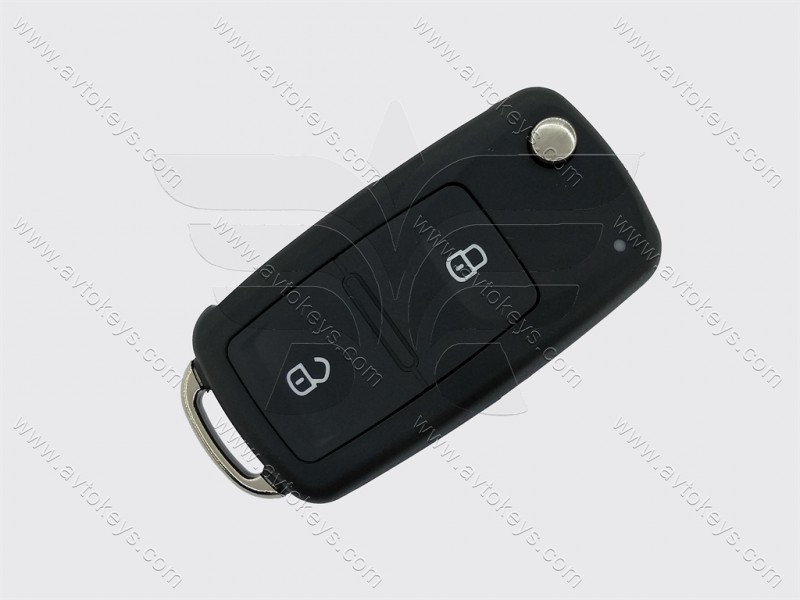 Корпус викидного ключа Volkswagen, Skoda, Seat, 2 кнопки, лезо HU66, з 2011 року