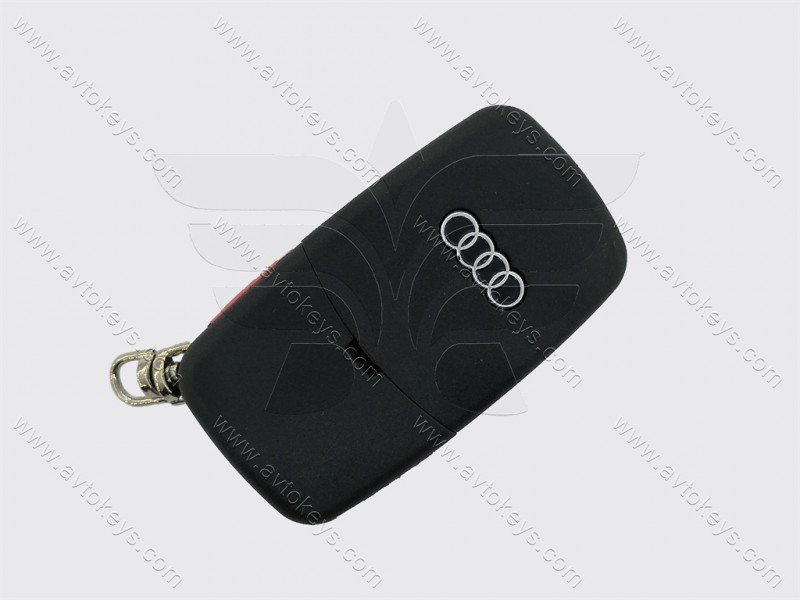 Корпус викидного ключа Audi 3+1 кнопки, з місцем під батарейку 2032, лезо HU66