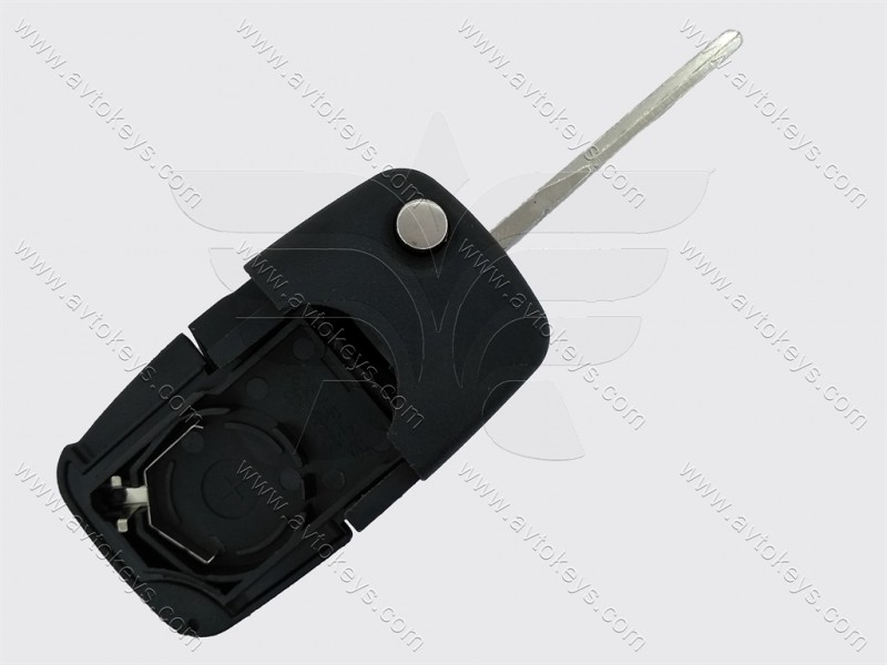 Корпус викидного ключа Audi 3+1 кнопки, з місцем під батарейку 2032, лезо HU66