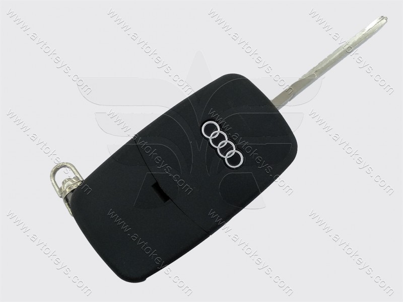 Корпус викидного ключа Audi 2 кнопки, з місцем під батарейку 2032, лезо HU66