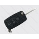 Корпус викидного ключа Audi 3 кнопки, з місцем під батарейку 1616, лезо HU66