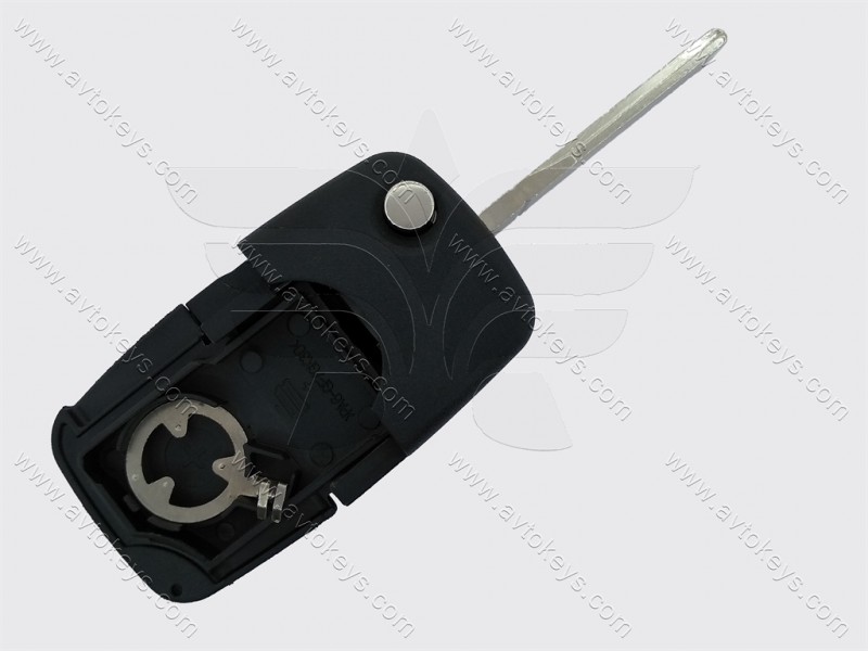 Корпус викидного ключа Audi 2+1 кнопки, з місцем під батарейку 1616, лезо HU66