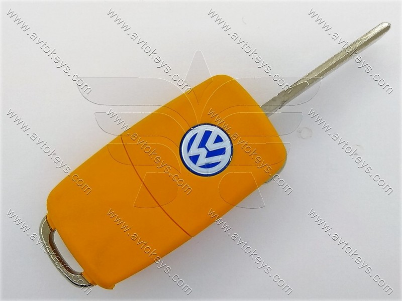 Корпус викидного ключа Volkswagen, Skoda, Seat, 3 кнопки, лезо HU66, водонепроникний