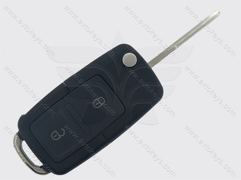 Корпус викидного ключа Volkswagen, Skoda, Seat, 2 кнопки, лезо HU66