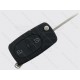 Корпус викидного ключа Volkswagen New Beetle, Golf, Jetta, Passat, 2 кнопки, лезо HU66, з місцем під батарейку 2032