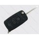 Корпус викидного ключа Volkswagen New Beetle, Golf, Jetta, Passat, кнопки 3+1, лезо HU66, з місцем під батарейку 2032