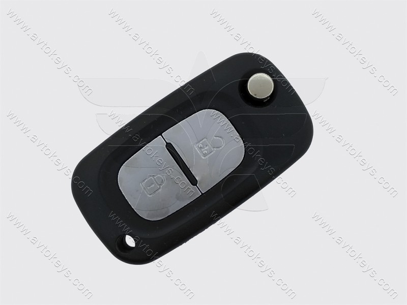 Корпус викидного ключа Renault Clio 4, Twingo, 2 кнопки, лезо VA2, без лого