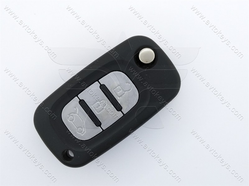 Корпус викидного ключа Renault Clio 4, Twingo, 3 кнопки, лезо VA2, без лого