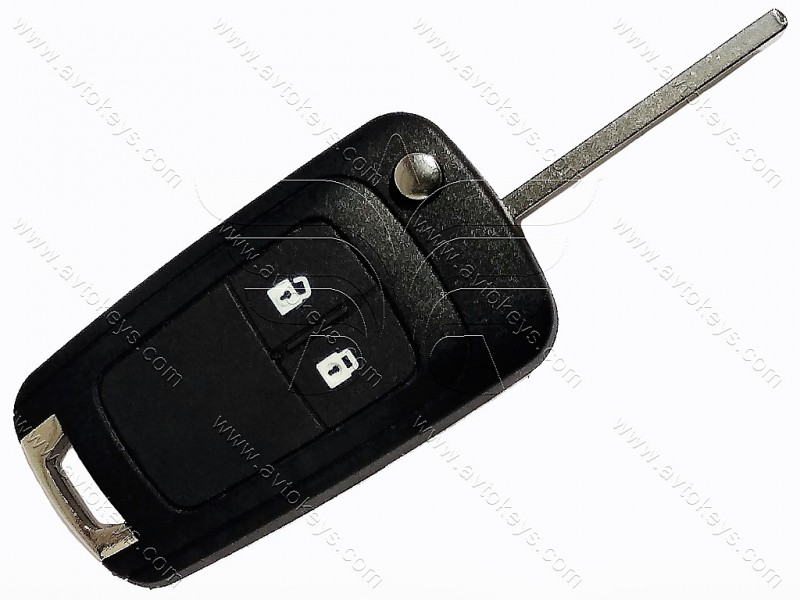 Корпус викидного ключа Opel Insigna, Astra, Zafira та інші, 2 кнопки, лезо HU100