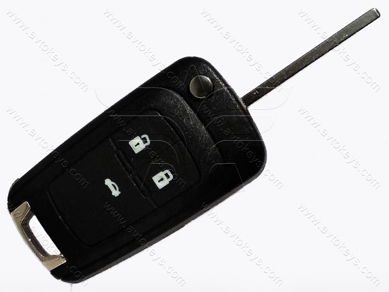 Корпус викидного ключа Opel Insigna, Astra та інші, 3 кнопки, лезо HU100