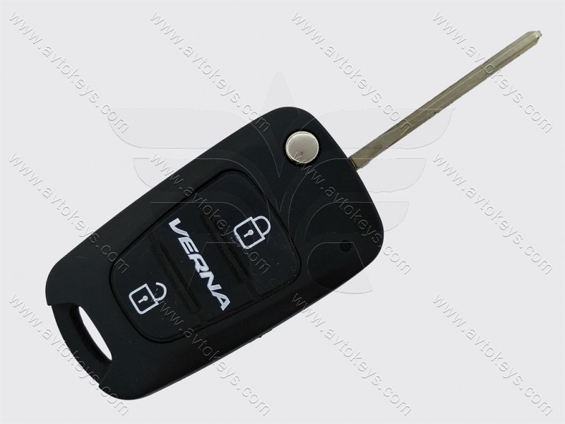 Корпус викидного ключа Hyundai Verna 3 кнопки, лезо TOY49
