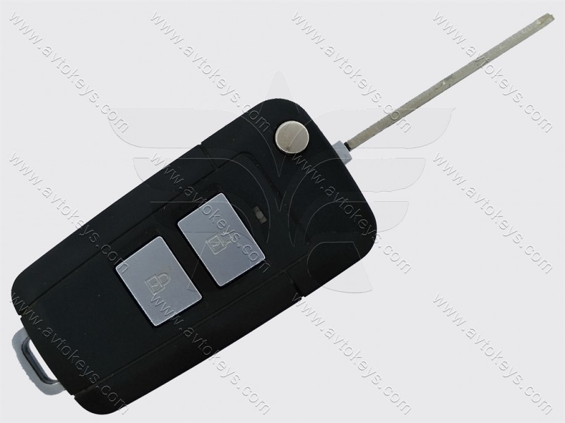Корпус викидного ключа Hyundai/Kia, 2 кнопки, лезо HYN6, під переробку, без місця під батарейку, тип 1