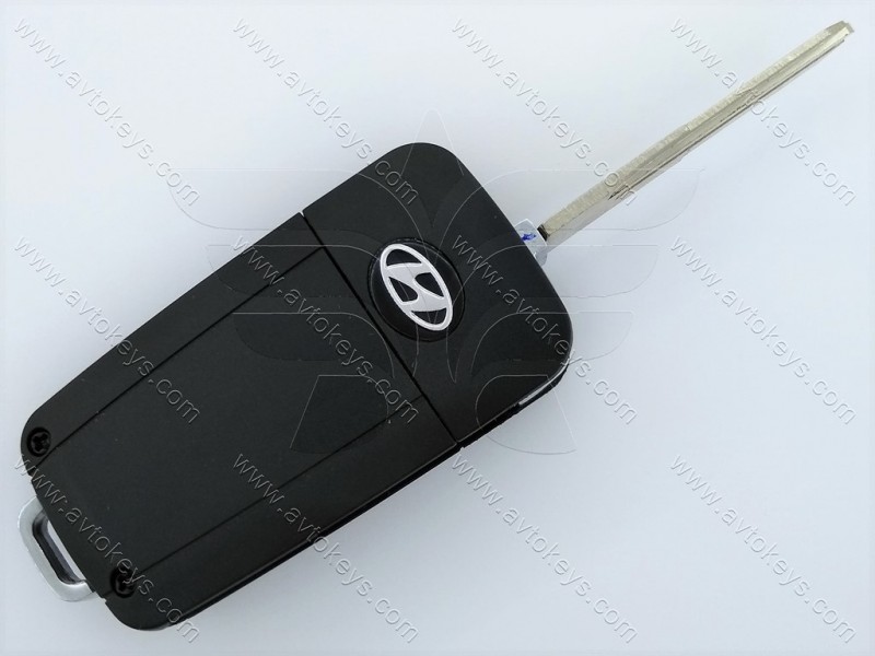 Корпус викидного ключа Hyundai/Kia, 2 кнопки, лезо HYN6, під переробку, без місця під батарейку, тип 1