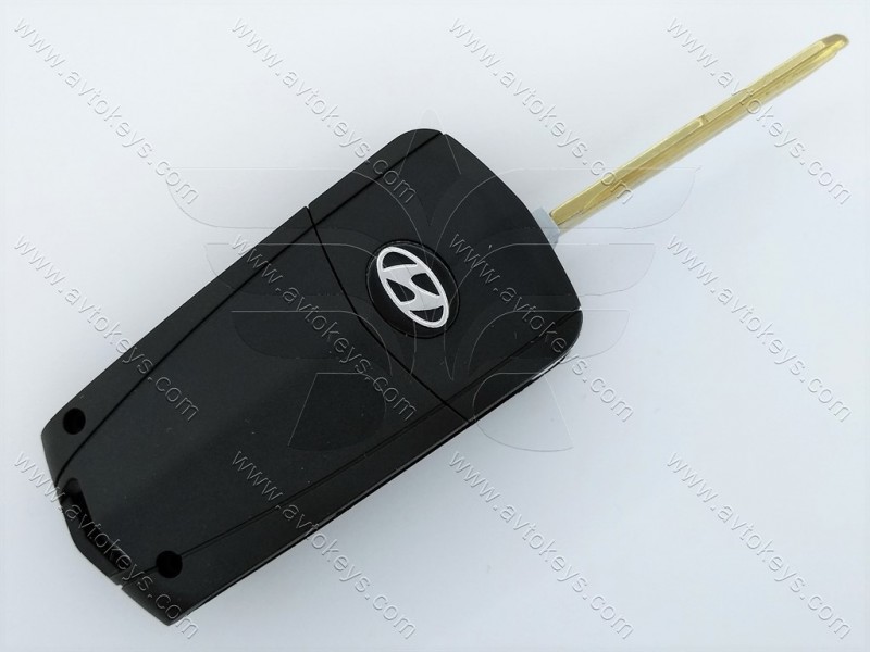 Корпус викидного ключа Hyundai/Kia, 2 кнопки, лезо HYN6, під переробку, без місця під батарейку, тип 3