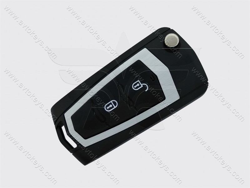 Корпус викидного ключа Hyundai/Kia, кнопки 2+1, лезо HYN6, під переробку, без місця під батарейку, тип 3