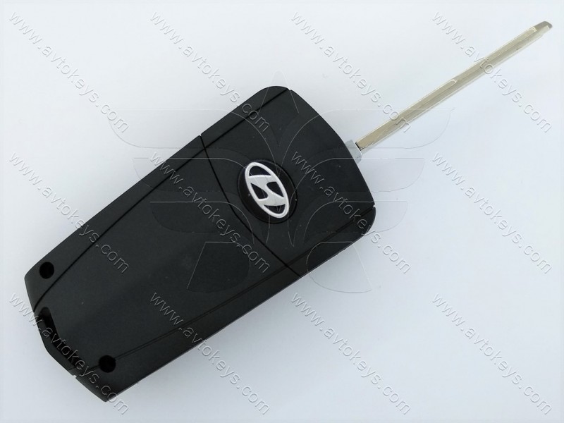 Корпус викидного ключа Hyundai/Kia, 2 кнопки, лезо HYN6, під переробку, з місцем під батарейку, тип 3