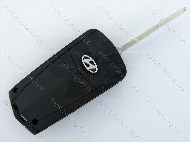 Корпус викидного ключа Hyundai/Kia, 3 кнопки, лезо HYN14R, під переробку, без місця під батарейку, тип 3