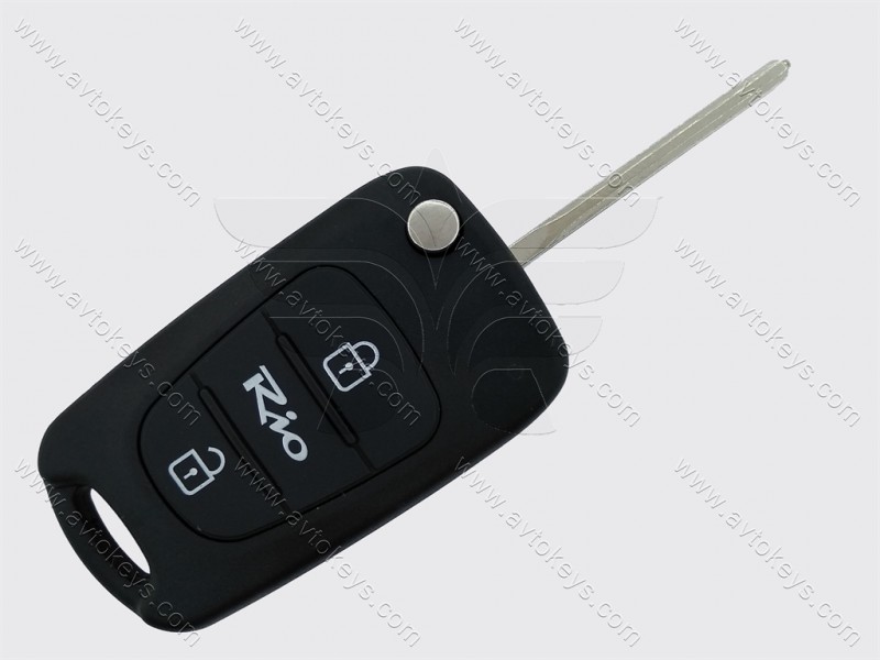Корпус викидного ключа Kia Rio, 3 кнопки, лезо TOY48