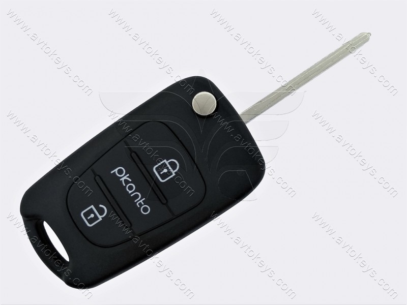 Корпус викидного ключа Kia Picanto, 3 кнопки, лезо TOY48