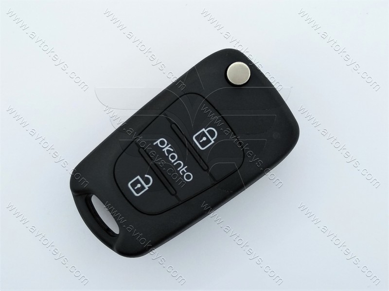 Корпус викидного ключа Kia Picanto, 3 кнопки, лезо TOY48