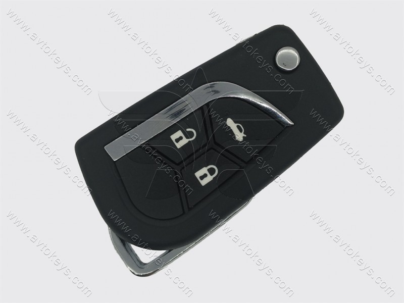 Корпус викидного ключа Toyota Camry, Corolla та інші, 3 кнопки, лезо TOY43, під переробку