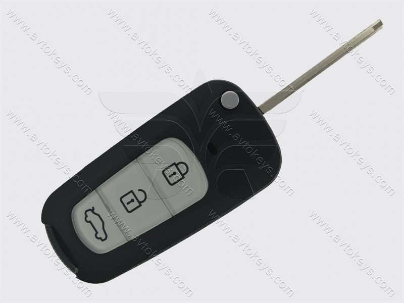 Корпус викидного ключа Toyota Highlander, 3 кнопки, лезо TOY43, під переробку