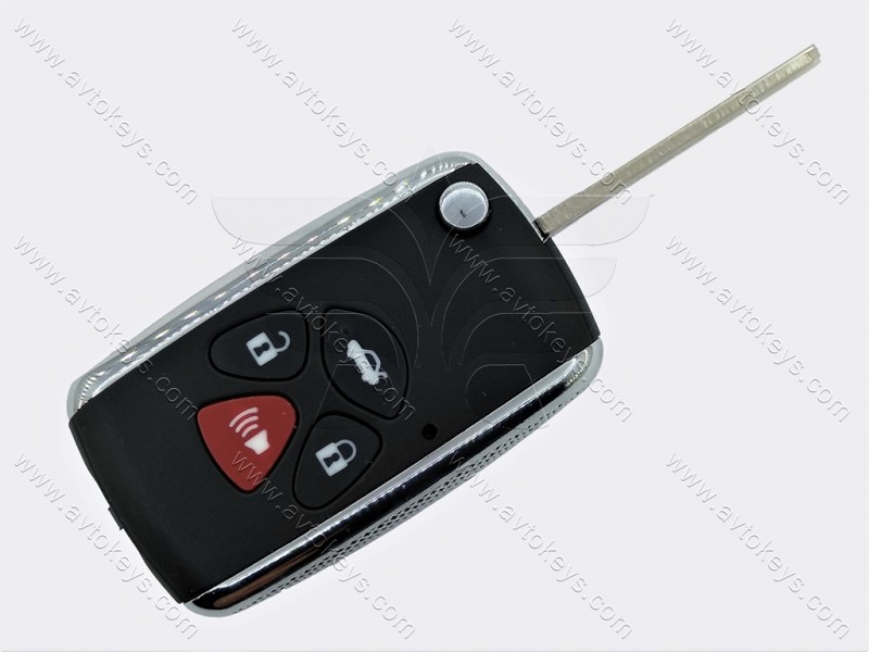 Корпус викидного ключа Toyota Rav 4, Camry, Corolla, кнопки 3+1, лезо TOY43, під переробку