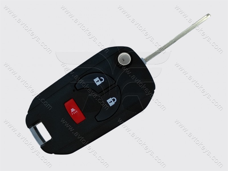 Корпус викидного ключа Nissan Juke, Micra та інші, 2+1 кнопки, лезо NSN14, під переробку