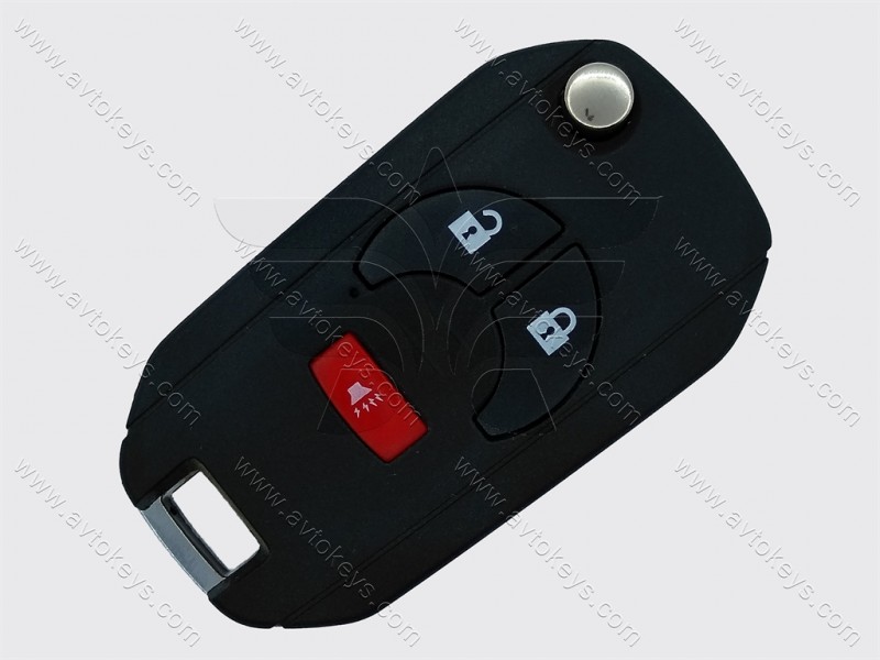 Корпус викидного ключа Nissan Juke, Micra та інші, 2+1 кнопки, лезо NSN14, під переробку