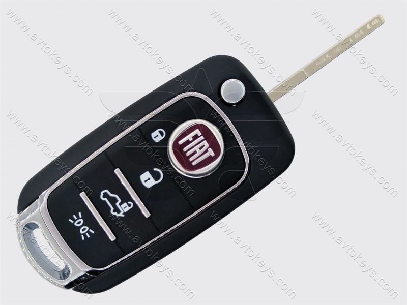 Корпус викидного ключа Fiat 500X, Tipo, 4 кнопки, лезо SIP22, тип 2
