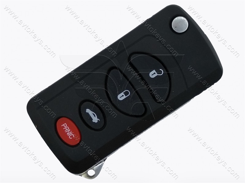 Корпус викидного ключа Chrysler/Doodge/Jeep, 3+1 кнопки, лезо CY24, під переробку
