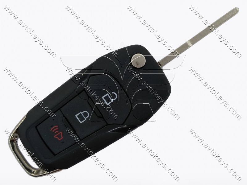 Корпус викидного ключа Ford F150, F250, F350, F450, F550 та інші, 2+1 кнопки, лезо HU101