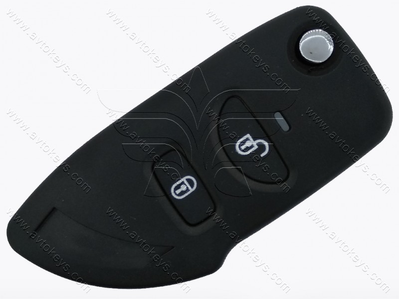 Корпус викидного ключа Hyundai/Kia, 2 кнопки, лезо HYN6, під переробку, без місця під батарейку, тип 4