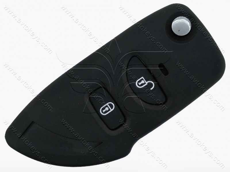 Корпус викидного ключа Hyundai/Kia, 2 кнопки, лезо HYN6, під переробку, з місцем під батарейку, тип 4