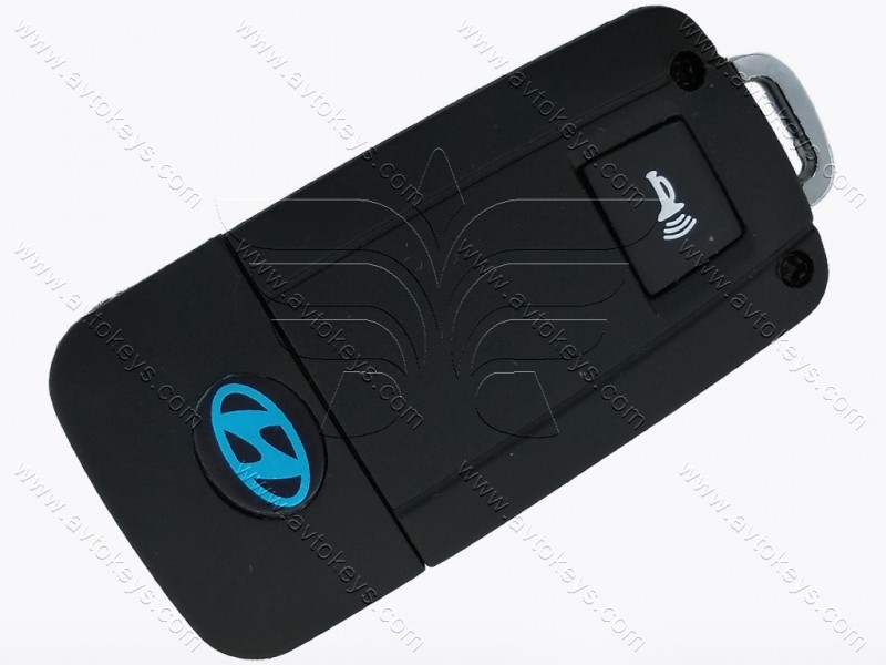 Корпус викидного ключа Hyundai/Kia, кнопки 2+1, лезо HYN6, під переробку, без місця під батарейку, тип 2