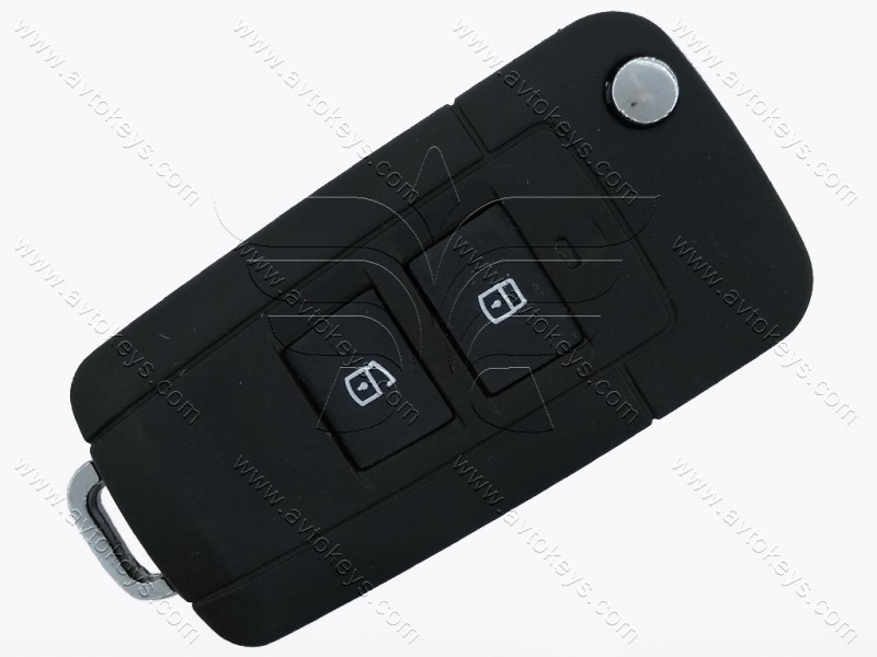 Корпус викидного ключа Hyundai/Kia, кнопки 2+1, лезо HYN6, під переробку, без місця під батарейку, тип 2