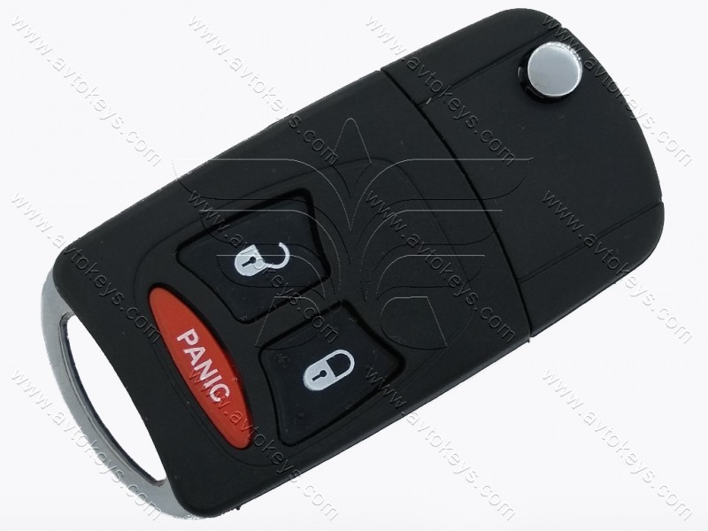 Корпус викидного ключа Chrysler/Doodge/Jeep, кнопки 2+1, тип 1, лезо СY22, під переробку