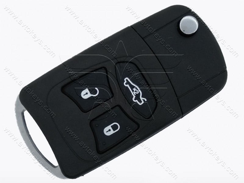 Корпус викидного ключа Chrysler, Dodge, Jeep, 3 кнопки, тип 1, лезо СY22, під переробку