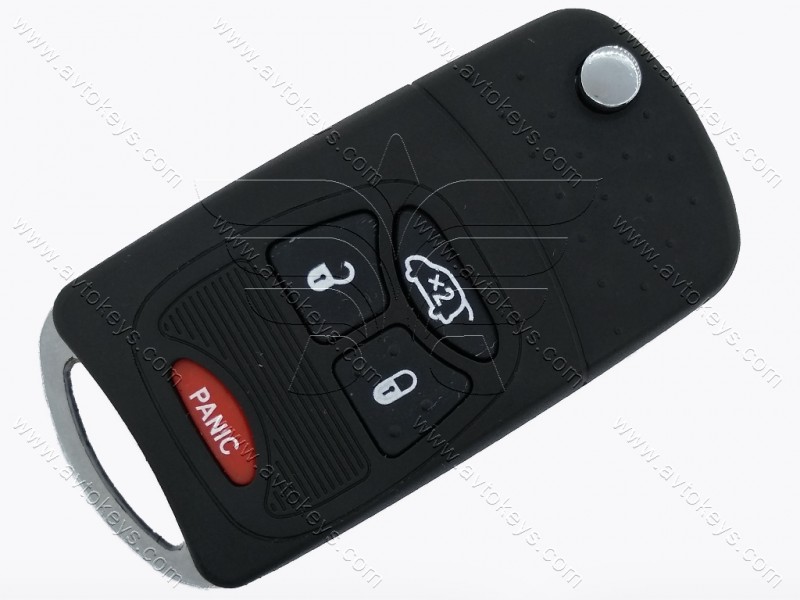 Корпус викидного ключа Chrysler/Doodge/Jeep, 3+1 кнопки, тип 2, лезо СY22, під переробку