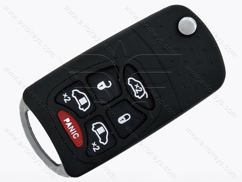 Корпус викидного ключа Chrysler/Doodge/Jeep 5+1 кнопки, лезо СY22, під переробку