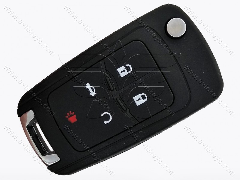 Корпус викидного ключа Chevrolet Spark, кнопки 4+1, лезо DWO4
